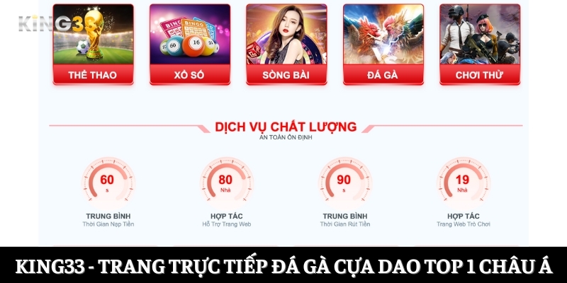 King33- Trang trực tiếp đá gà cựa dao top 1 châu Á